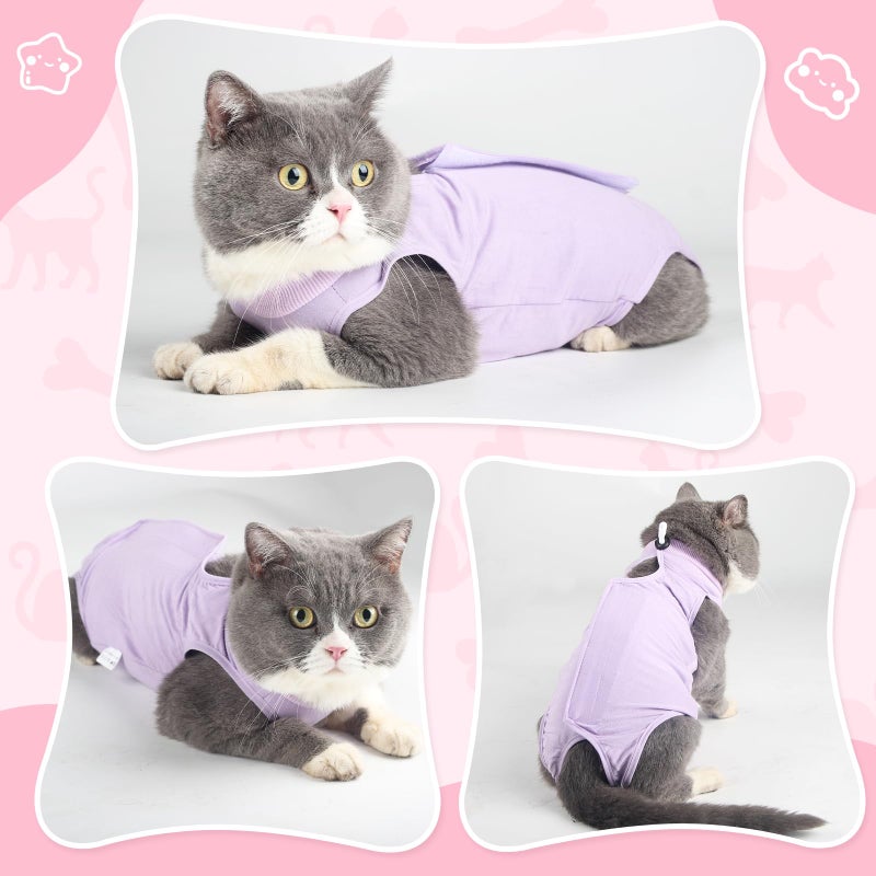 Coppthinktu Cat Recovery Suit for Abdominal Wounds or Skin Diseases, Cat Onesie for Cats After Surgery Female Kitten Recovery Suit, Breathable E-Collar Alternative for Cats After Spay Anti Licking Wounds - Image 5